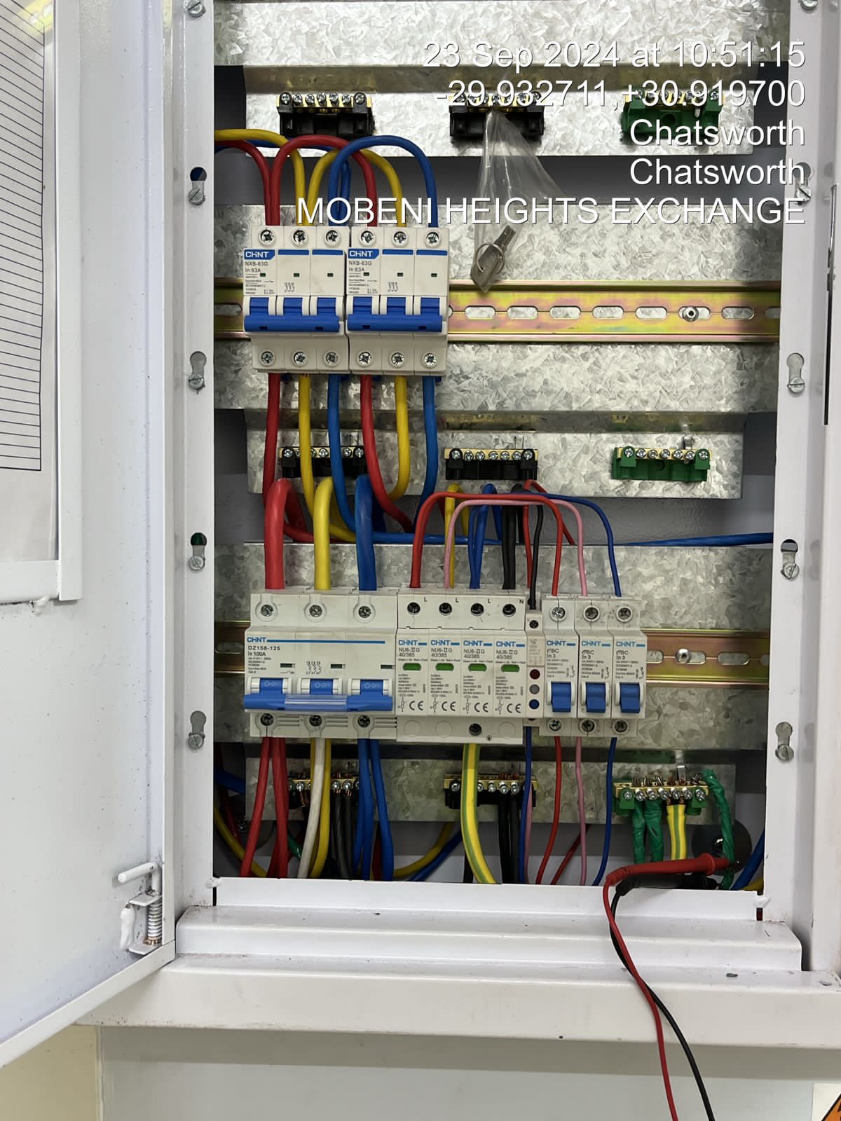 DB board wiring — Mobeni Heights Exchange
