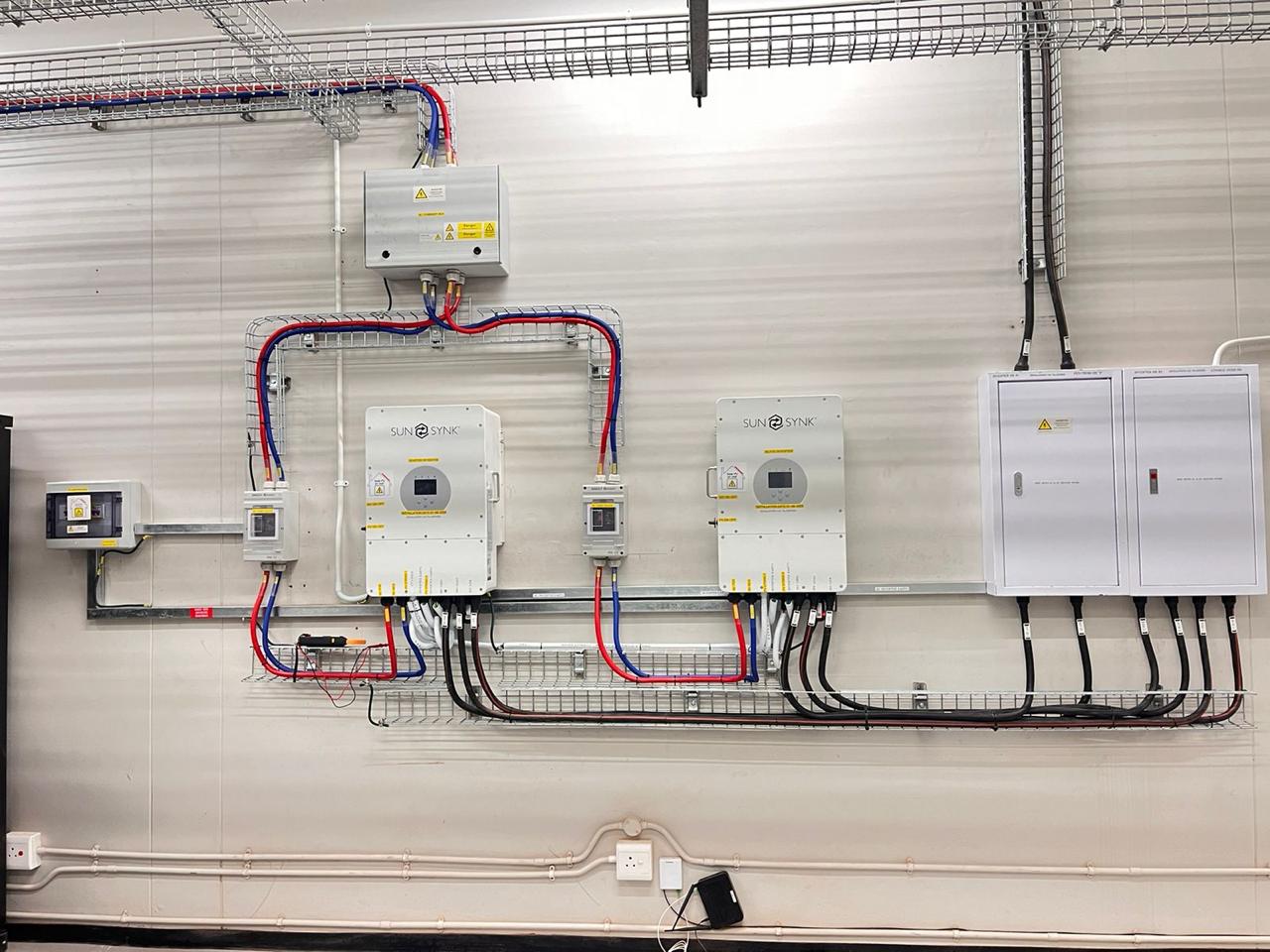 Dual Sunsynk inverter installation with DB boards
